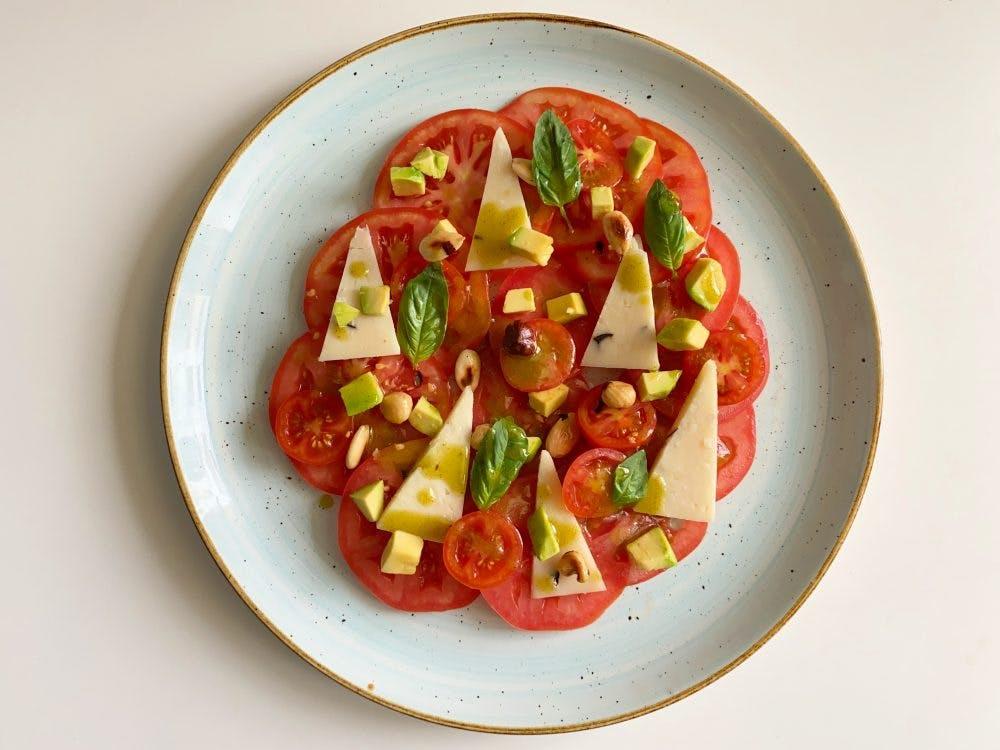 Cheese and tomato salad